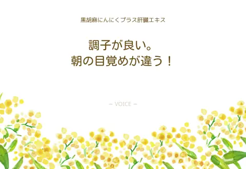 60代　男性　調子が良い。朝の目覚めが違う！